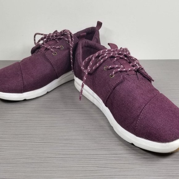 Toms Del Ray Sneaker, Black Cherry Textile, Womens Size 9.5 / 41 - Picture 4 of 11